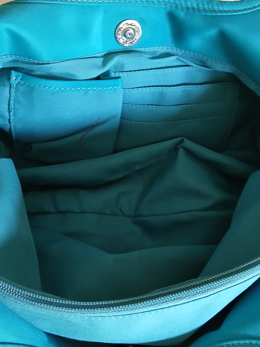 The Sak Blue & Green Striped Tote Bag - Casual Boho Women’s Shoulder Bag - Picture 8 of 11